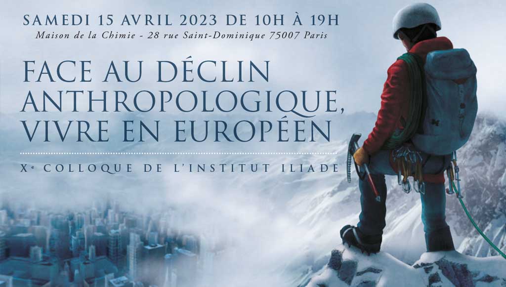 Colloque Iliade 2023 avec Jean-Yves Le Gallou : debout face au « dernier homme »